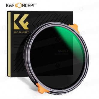 Filtro K&F Concept CPL + ND Nano-X ND4-64 Anti-Rayones Japan Optics Green Coating