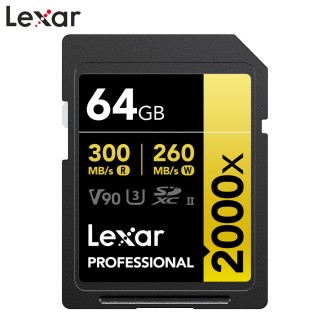 Memoria SD 64Gb Lexar PRO 2000x UHS-II SDXC - U3 -V90 - 300MB/s