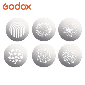 Juego de 6 patrones gobo SA-09002 para sistema de proyección Godox SA