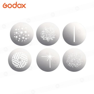 Juego de 6 patrones gobo SA-09-003 para sistema de proyección Godox SA