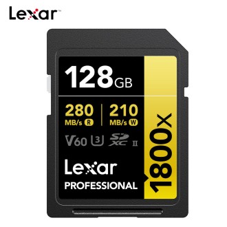 Memoria SD 128Gb Lexar PRO 1800x UHS-II SDXC (280MB/s) - U3 -V60