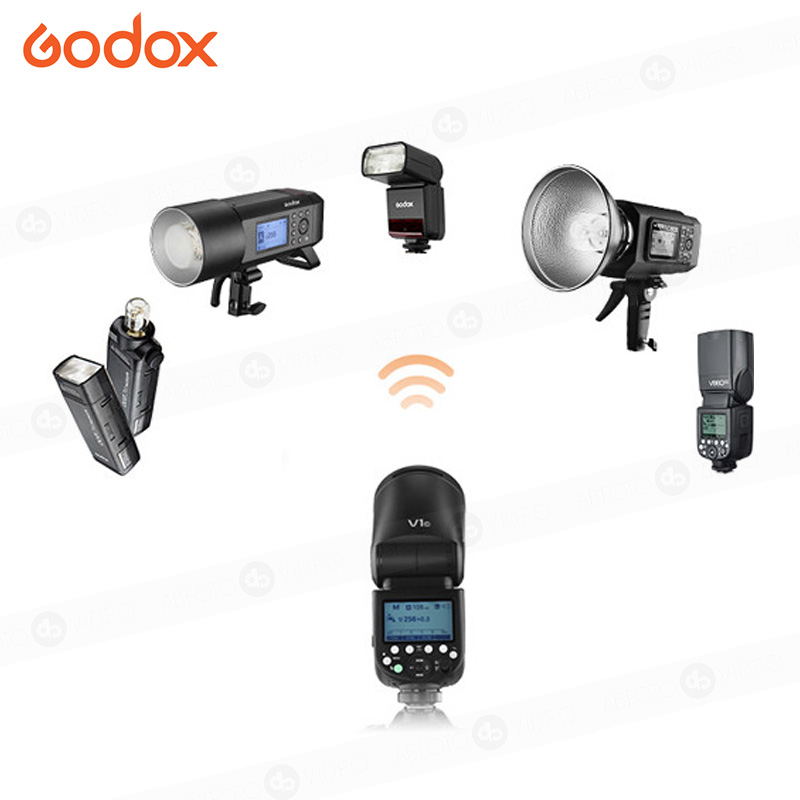 Flash Godox V1 Canon y soporte para flash S2 con montura Bowens
