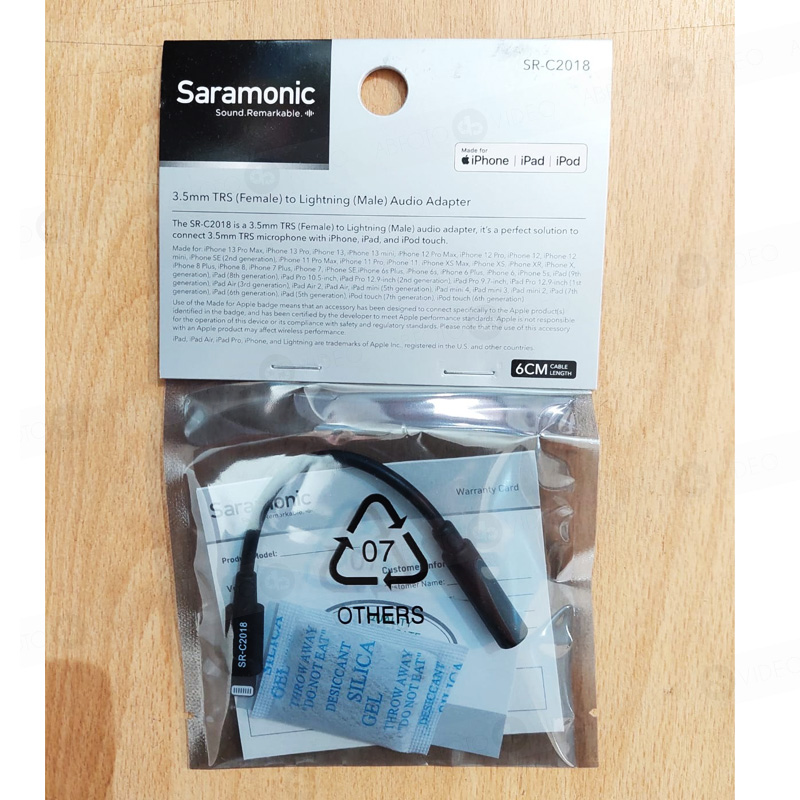 Saramonic SR-C2018 Female 3.5mm TRS to Male Lightning SR-C2018