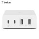 Cargador Belkin 108W -  4 Puertos (2 USB-C - 2 USB A)